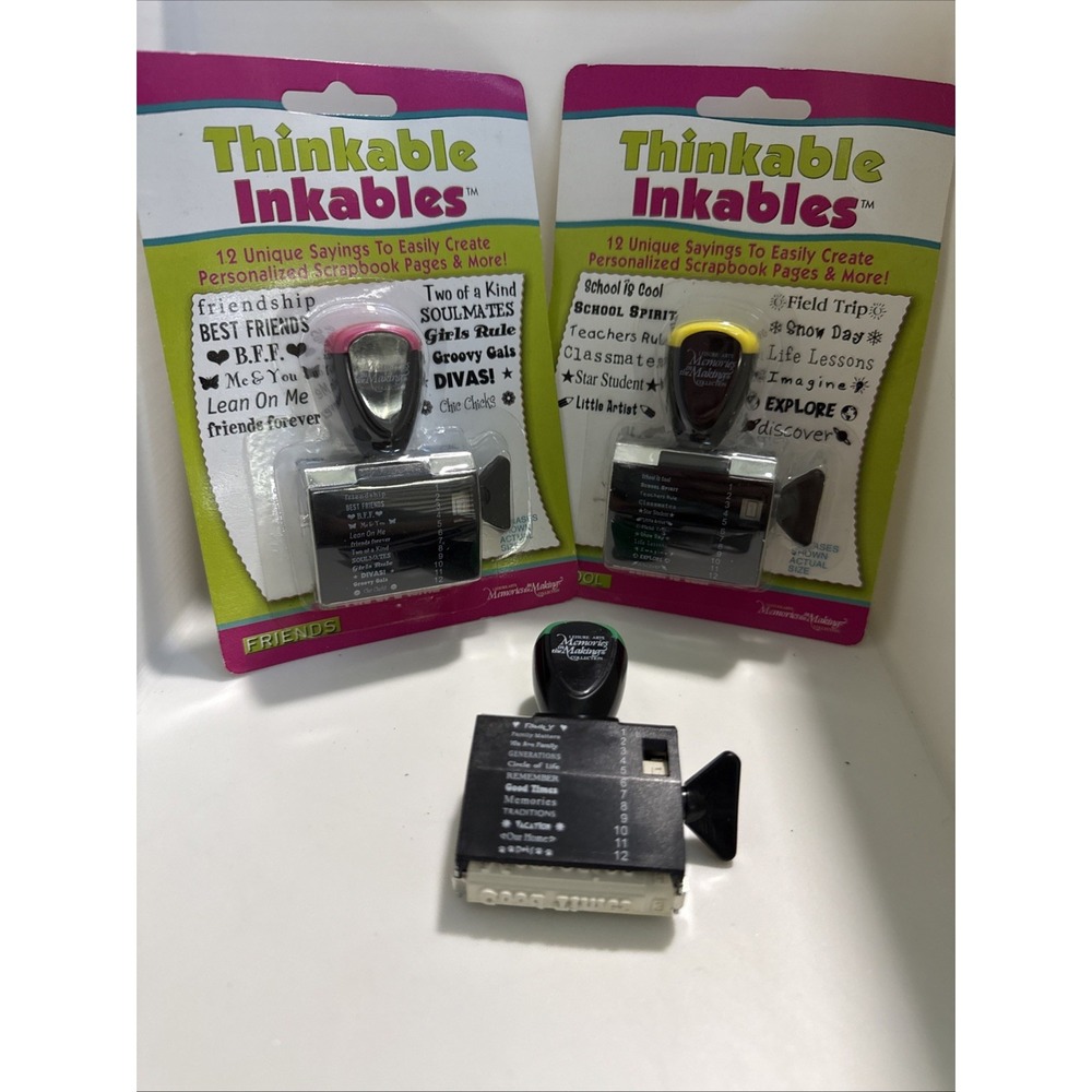 Set Of 3 NEW Thinkable Inkables By Memories In The Making